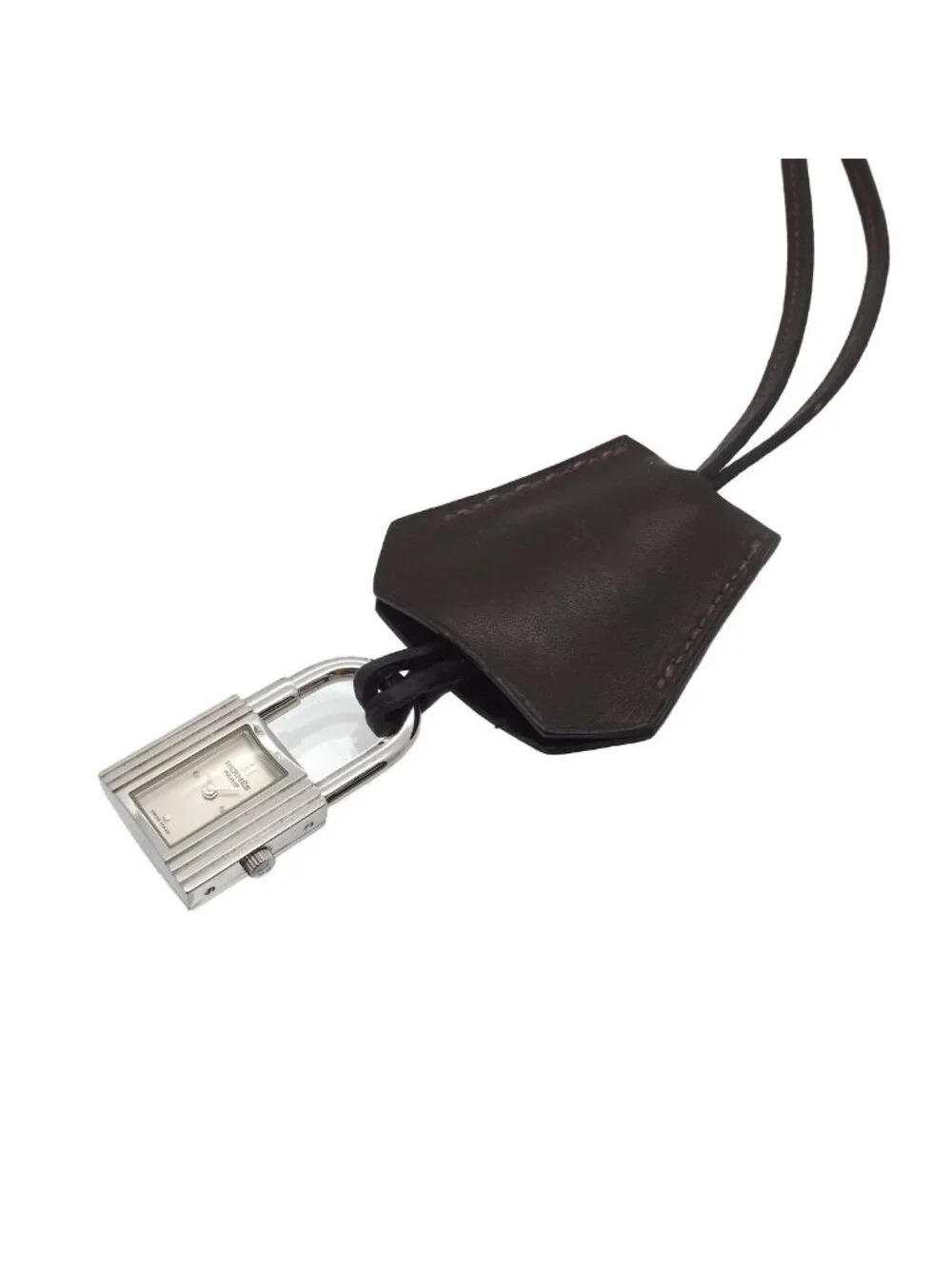 Hermes Kelly Watch Clochette Silver Leather Quartz